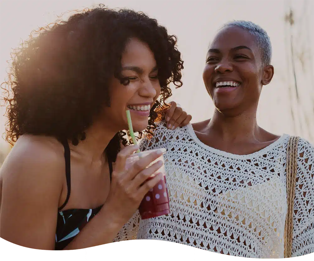 Happy young women