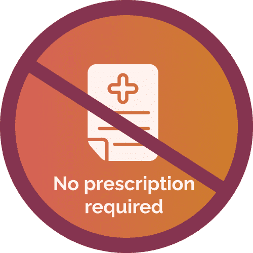 Badge for No Prescription Required